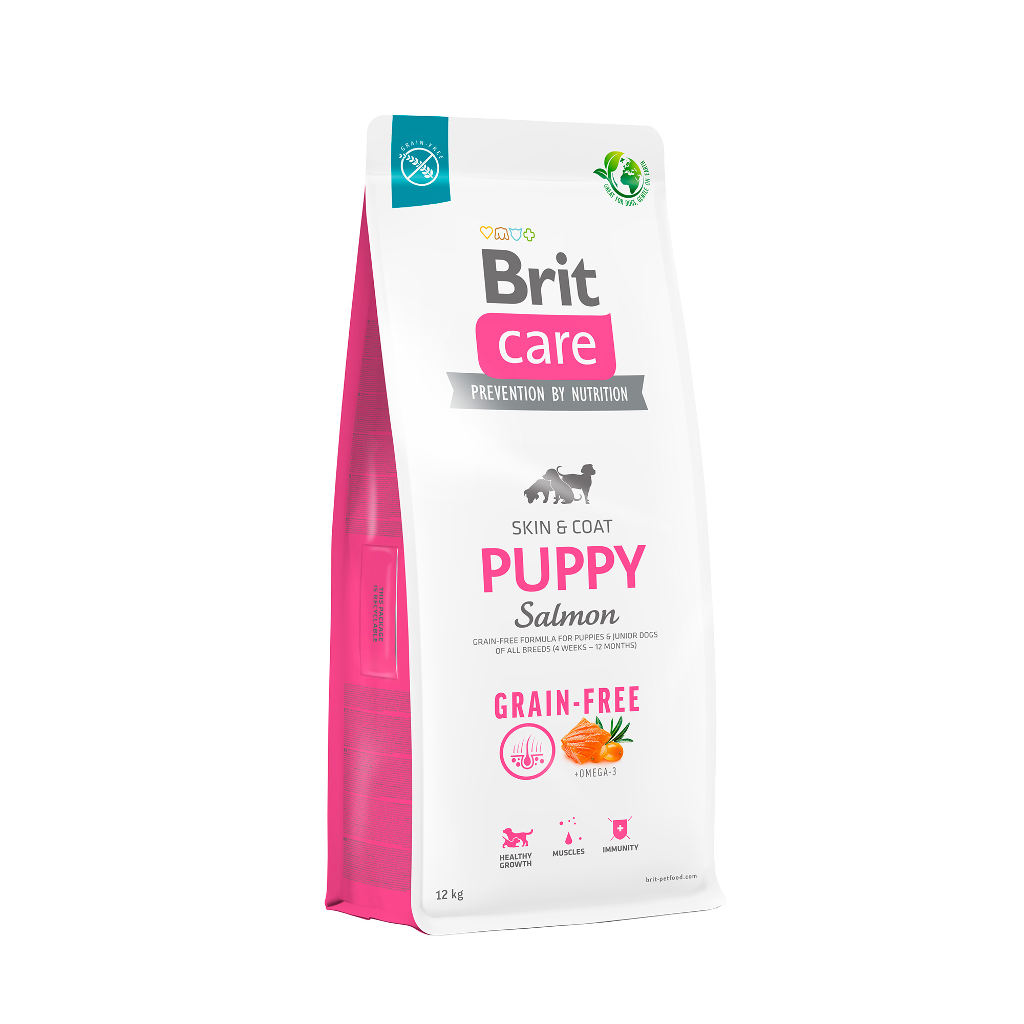 

Сухий корм для цуценят Brit Care Puppy беззерновий, з лососем, 12 кг