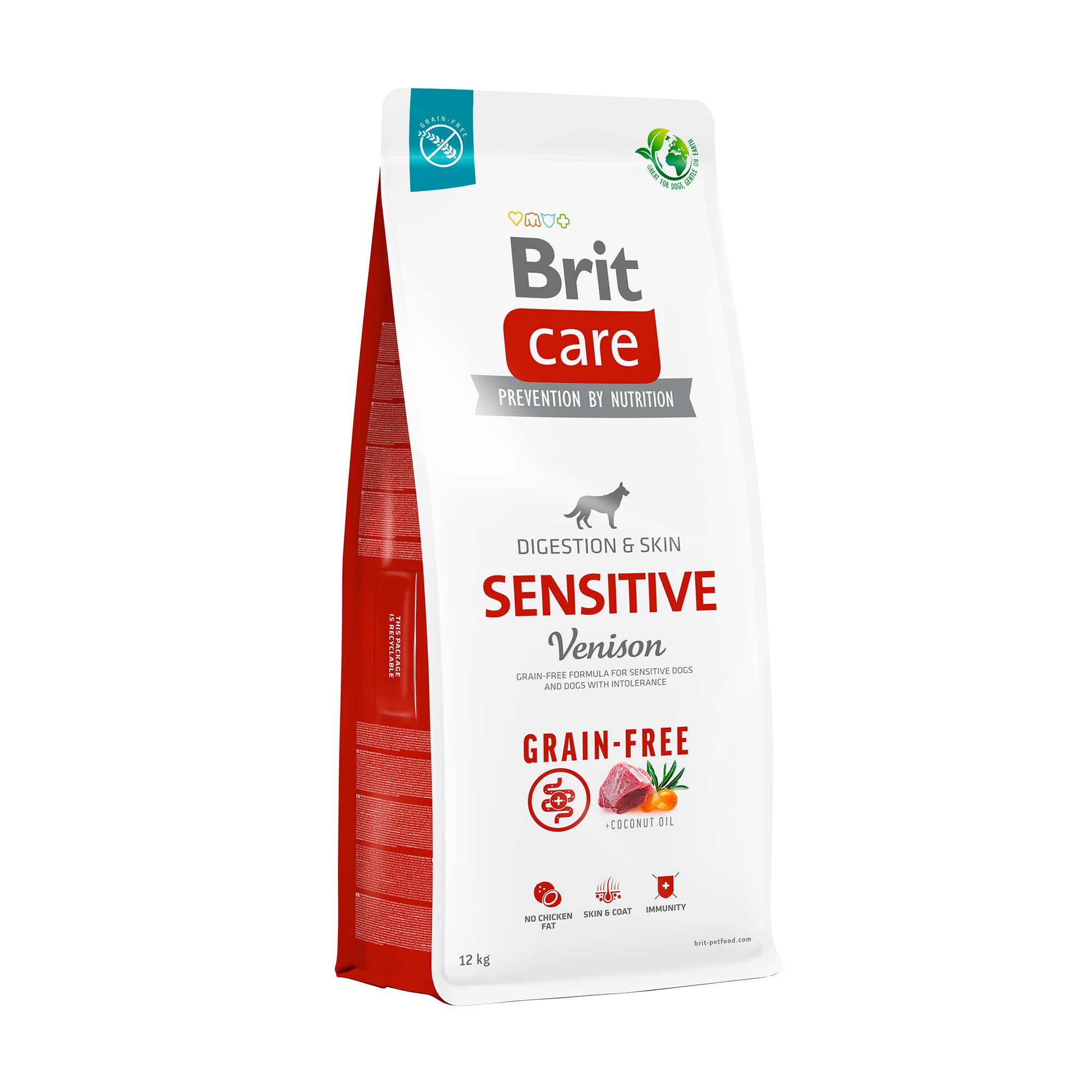 

Сухий корм для собак Brit Care Sensitive з чутливим травленням, беззерновий, з олениною, 12 кг