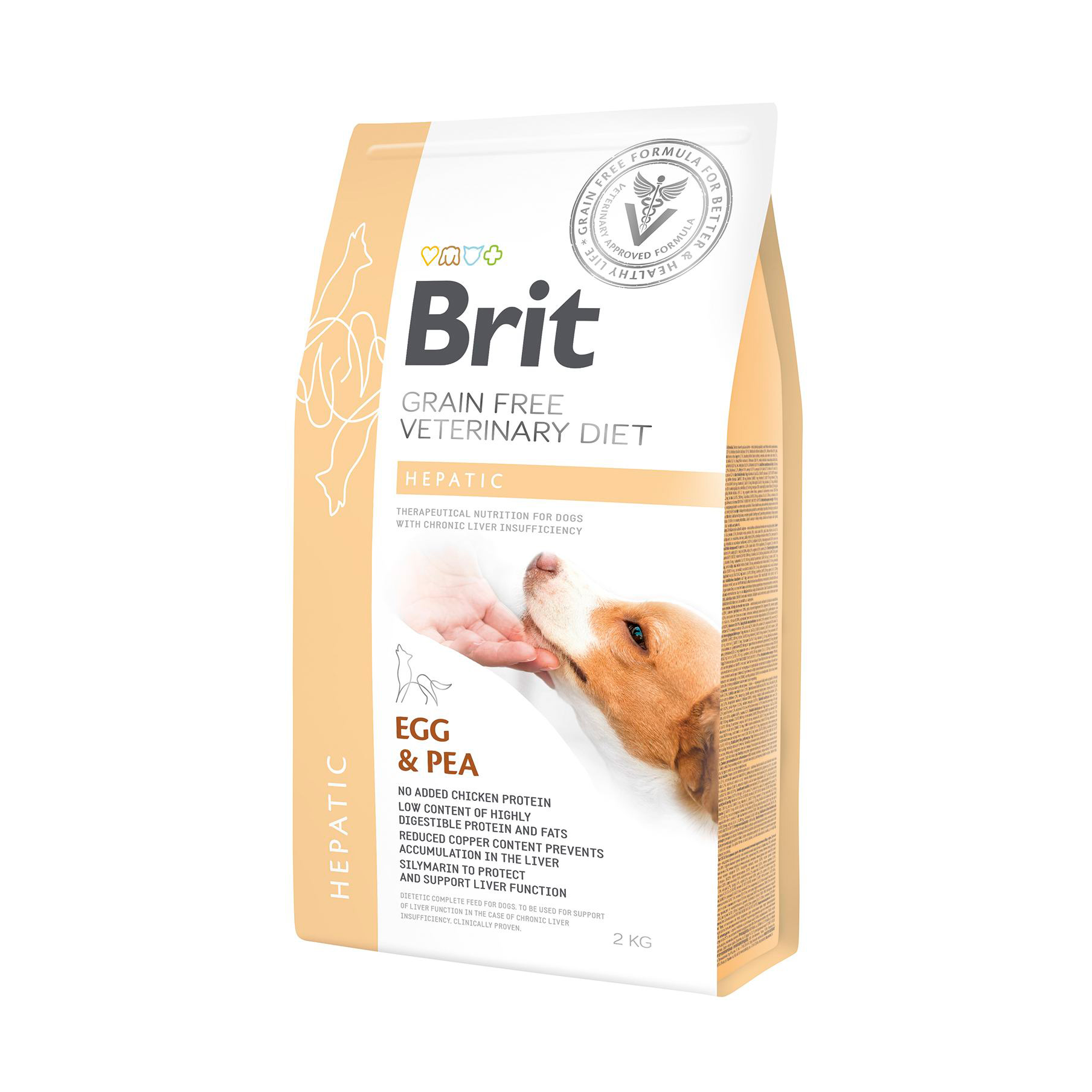 

Сухий корм для собак Brit Veterinary Diet Hepatic при захворюваннях печінки, 2 кг