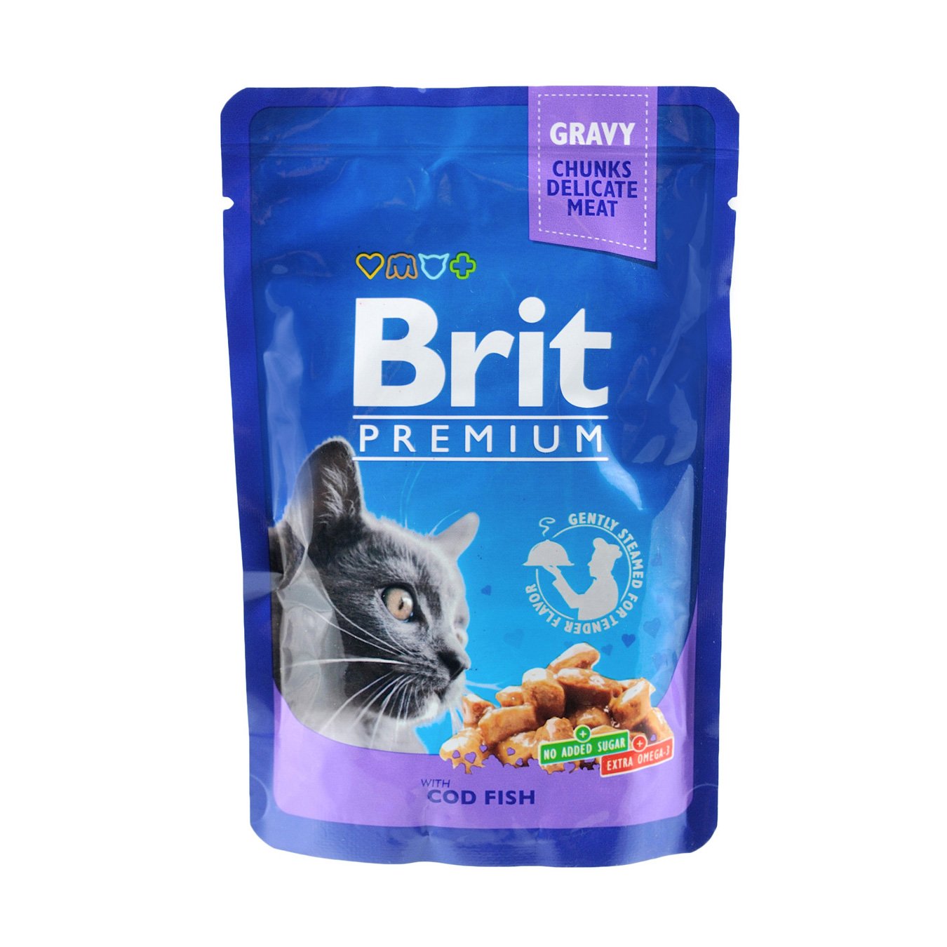 

Вологий корм для кішок Brit Premium By Nature з тріскою, 100 г