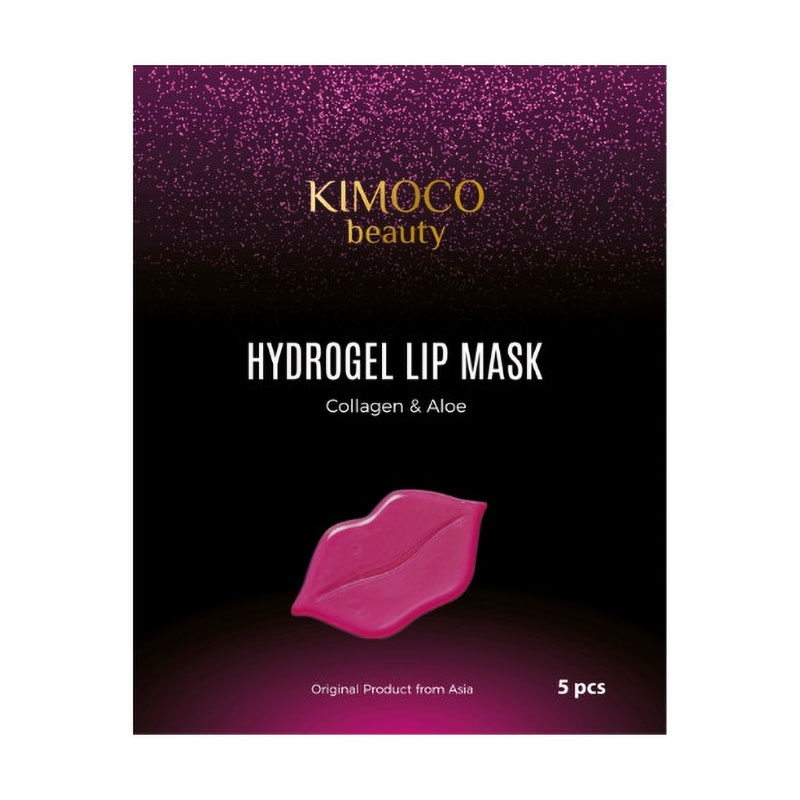 

Уцінка! Зволожувальна гідрогелева маска для губ Kimoco Beauty Hydrogel Lip Mask Collagen & Aloe з колагеном та алое, 5 шт