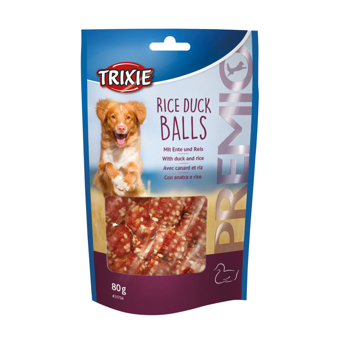 

Ласощі для собак Trixie Premio Rice Duck Balls кульки з качкою та рисом, 80 г