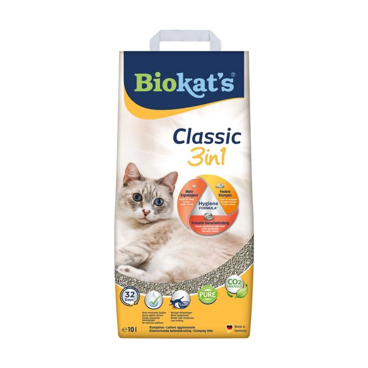 

Наповнювач туалетів для кішок Biokat's Classic 3 In 1 бентонітовий, 10 л