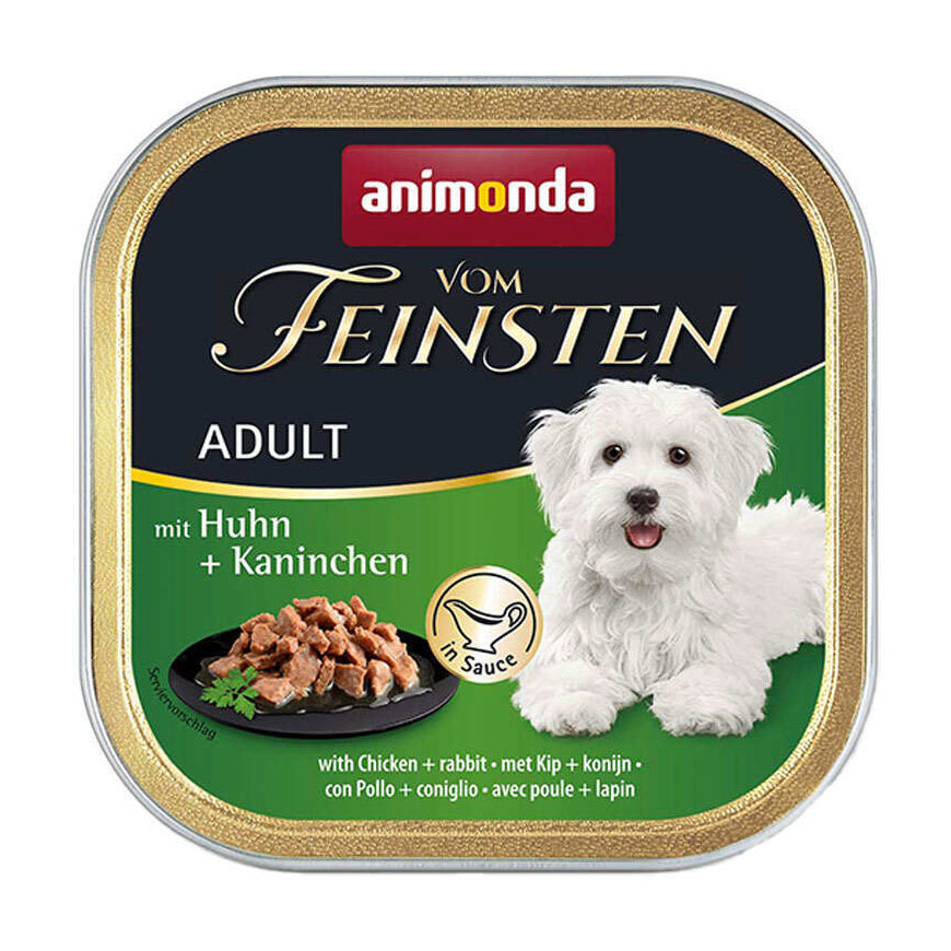 

Уцінка! Вологий корм для собак всіх порід Animonda Vom Feinsten Adult With Chicken + Rabbit з куркою та кроликом, 150 г