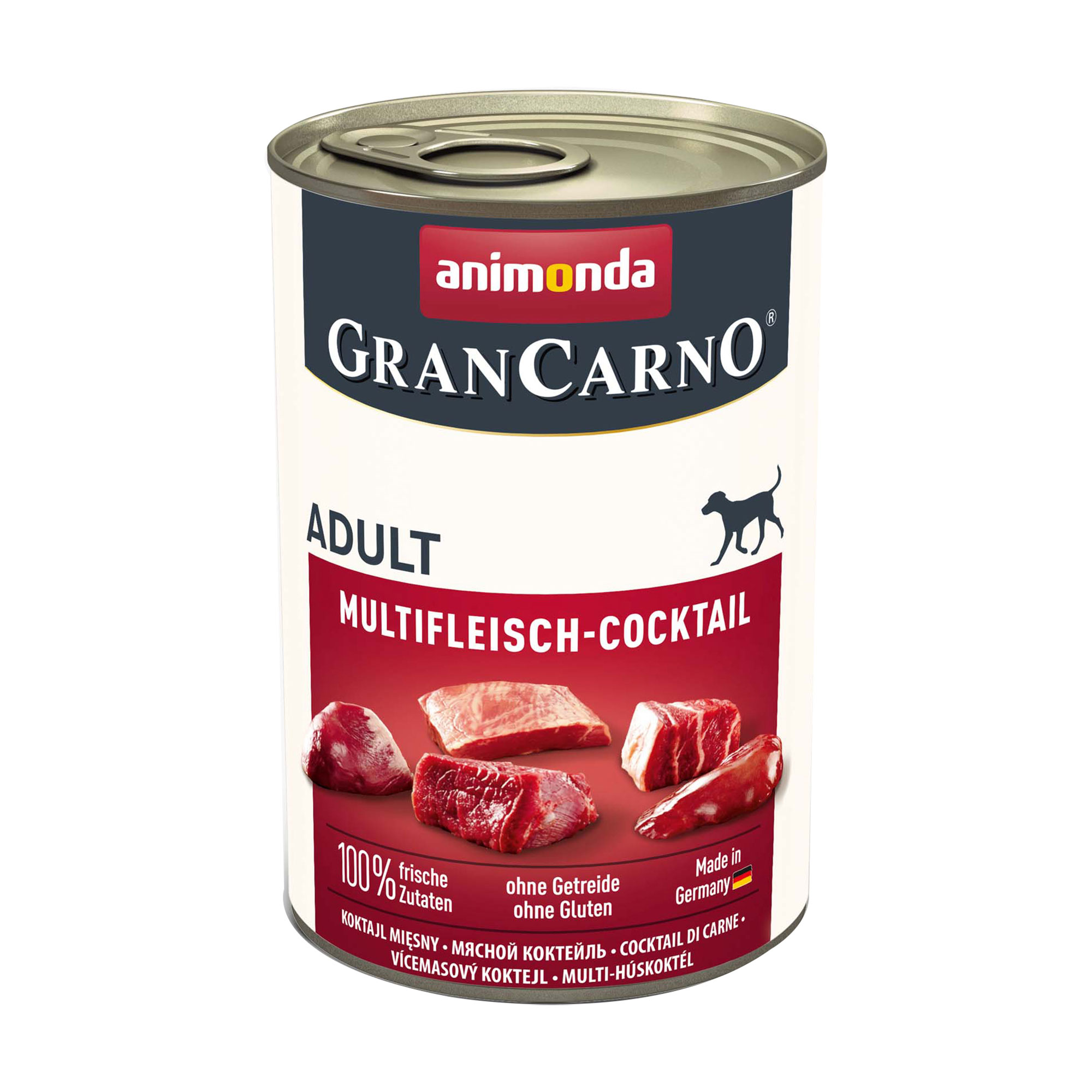 

Вологий корм для собак всіх порід Animonda GranCarno Adult Multi-Meat Cocktail мультим'ясний коктейль, 400 г