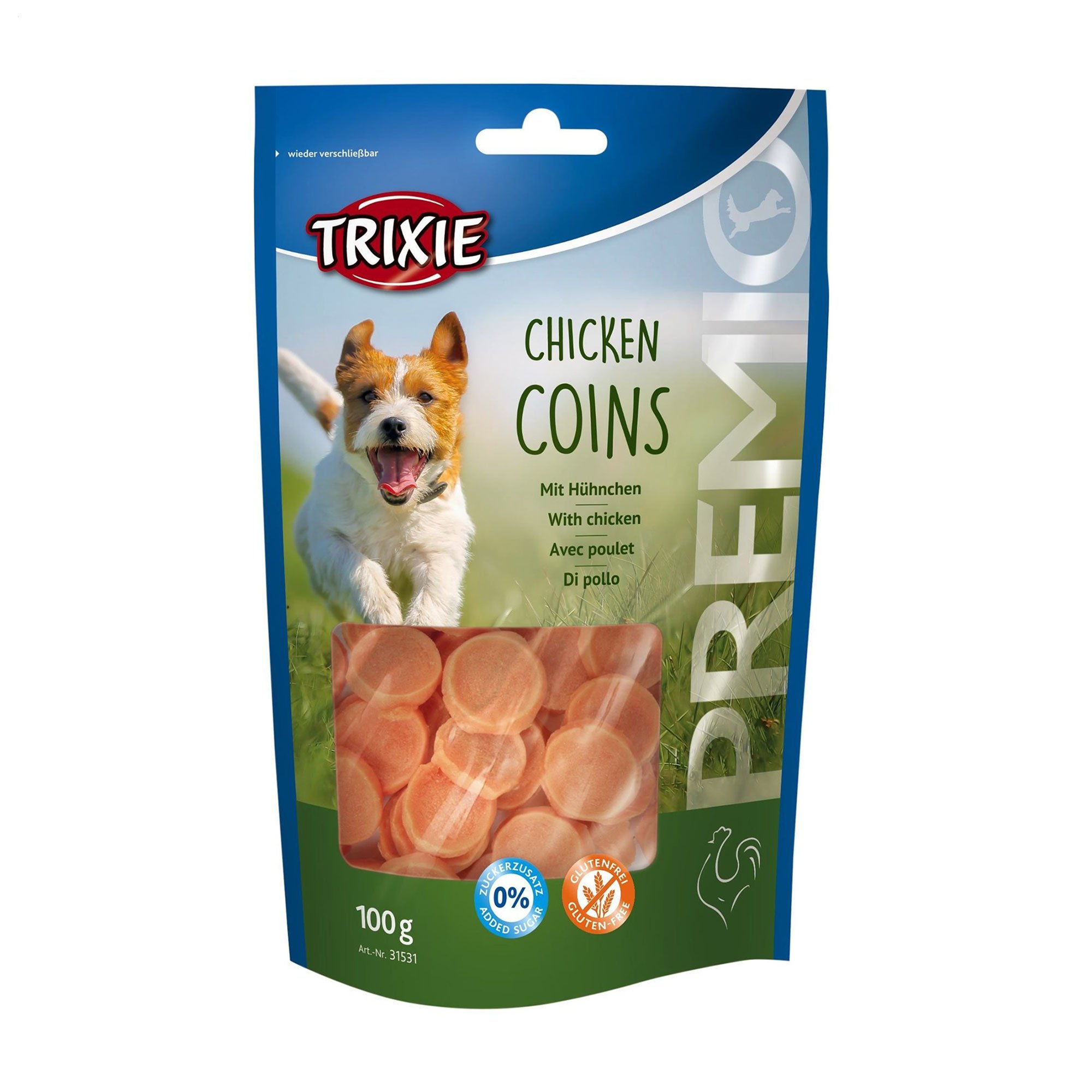 

Ласощі для собак Trixie Chicken Coins з куркою, 100 г