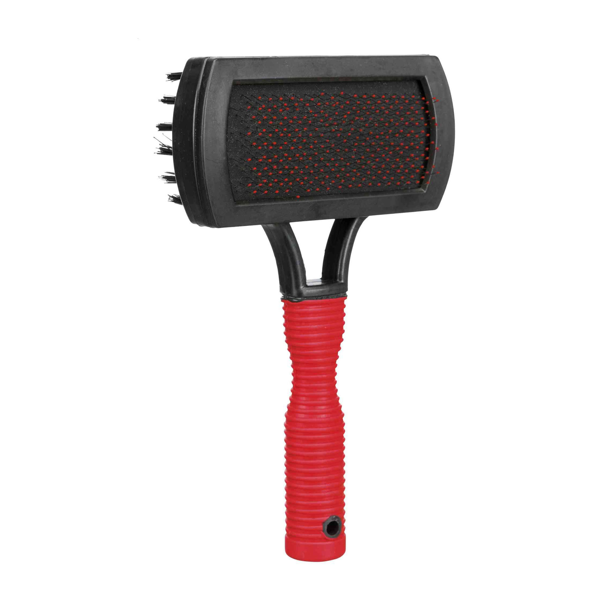 

Пуходерка двостороння для догляду за шерстю і підшерстям у собак Trixie червоно-чорний, 17*10 см