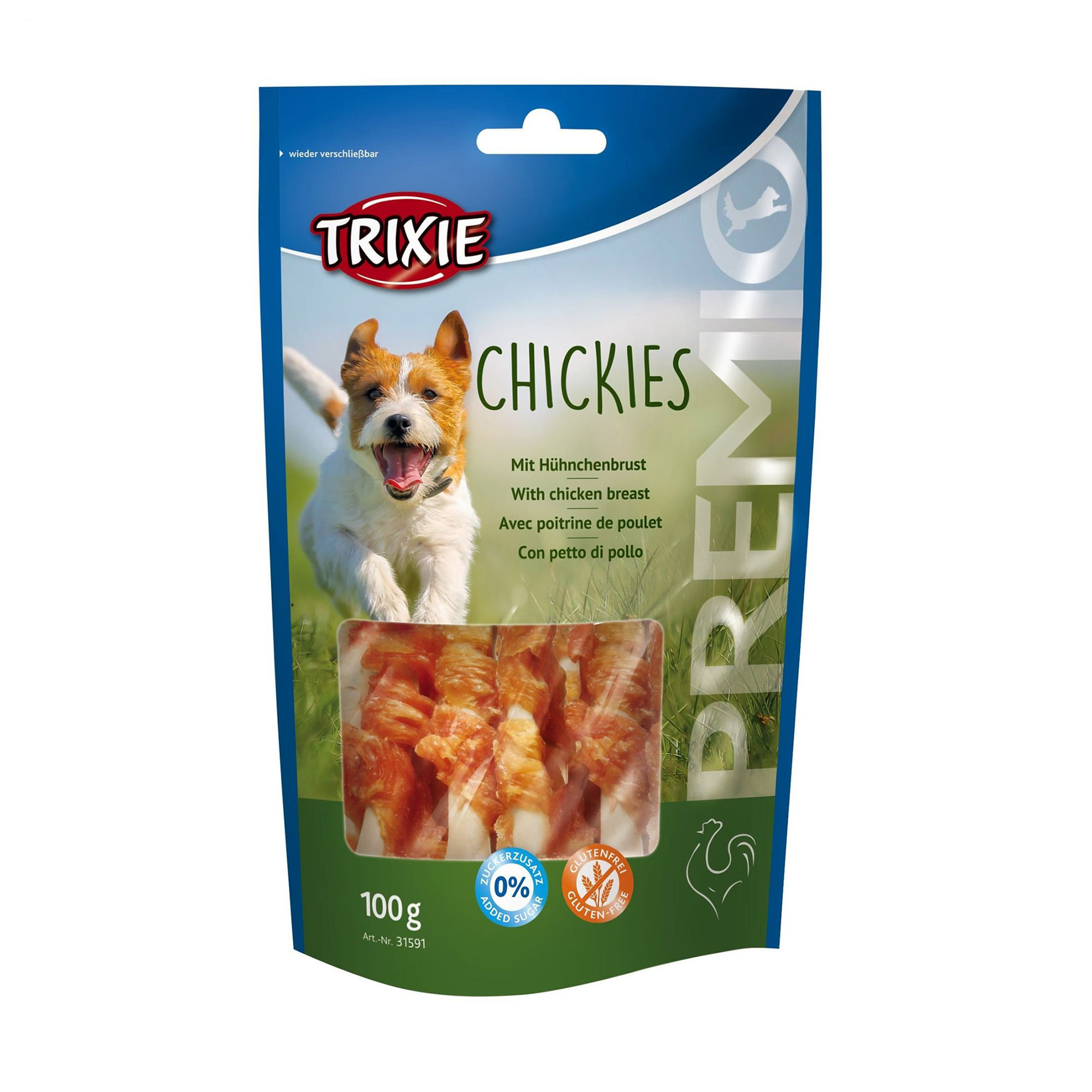

Уцінка! Ласощі для собак Trixie Premio Chickies з курячою грудкою, 100 г