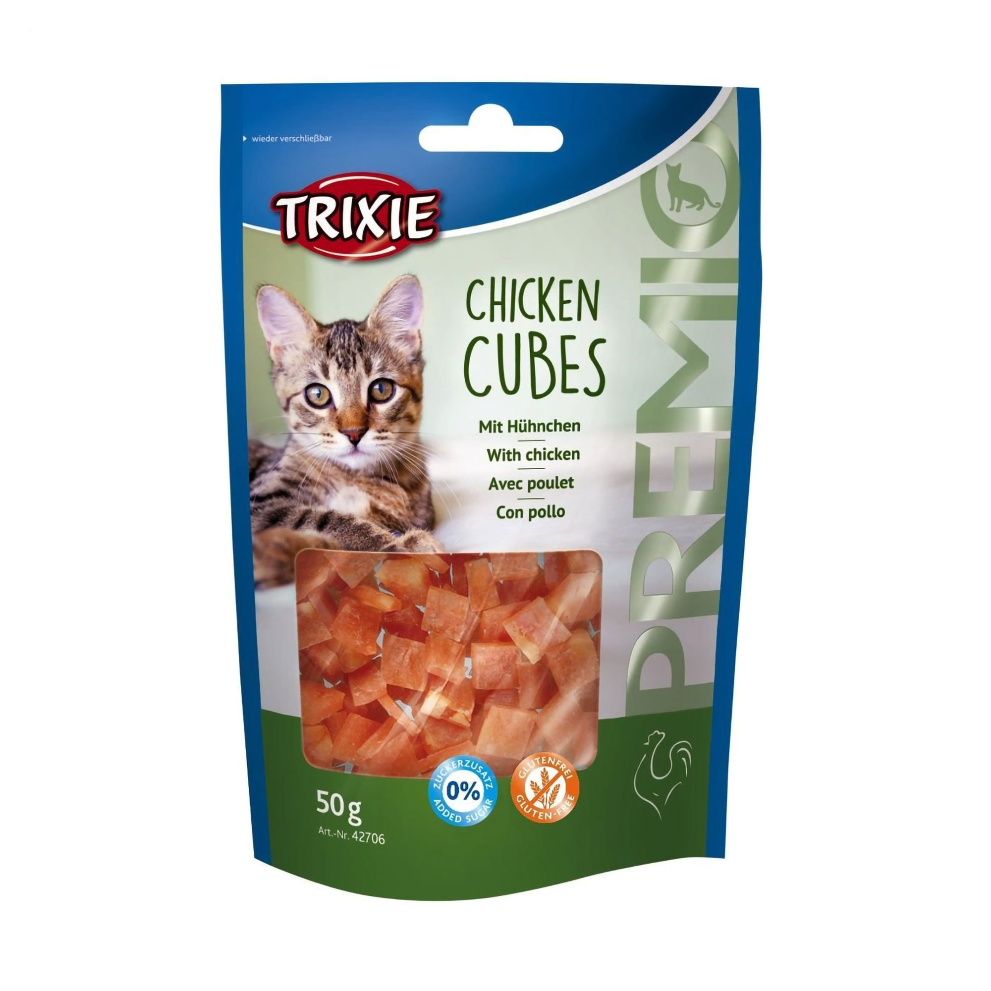 

Ласощі для кішок Trixie Premio Chicken Cubes з куркою, 50 г