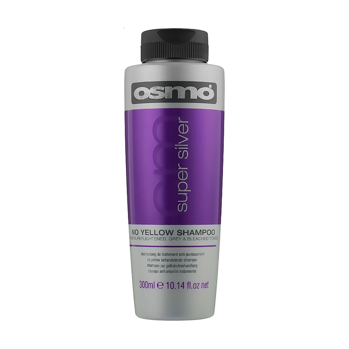 

Шампунь Osmo Super Silver No Yellow Shampoo проти жовтизни, для освітленого та сивого волосся, 300 мл