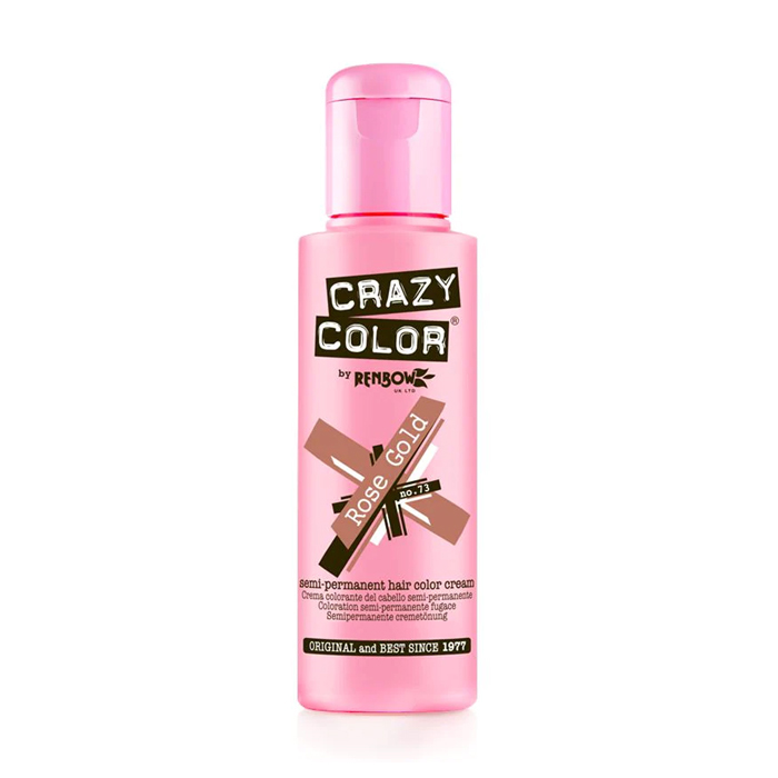 Тінт-фарба для волосся Crazy Color Semi Permanent Hair Color Cream 73 Rose Gold, 100 мл