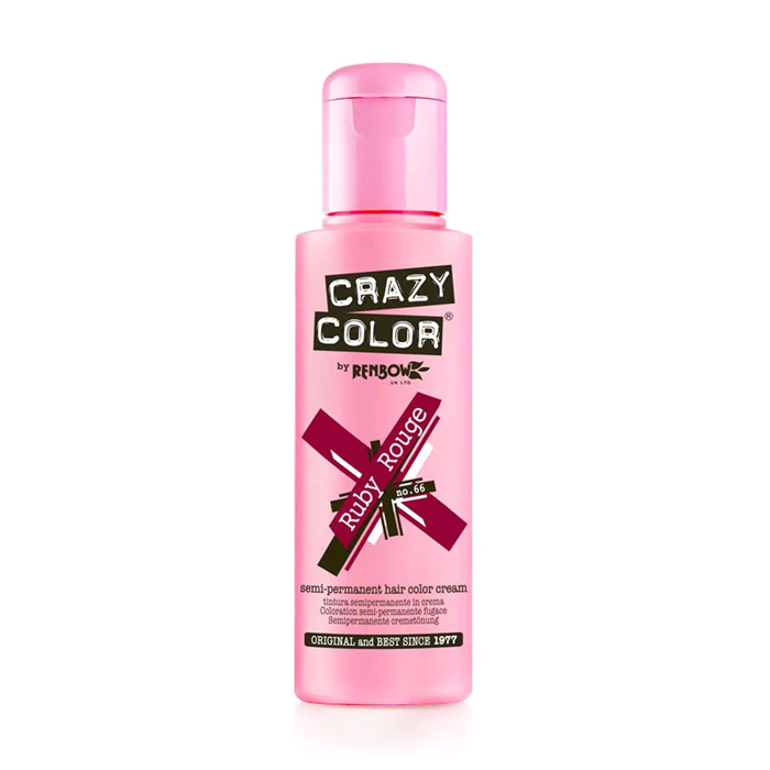 

Тінт-фарба для волосся Crazy Color Semi Permanent Hair Color Cream 66 Ruby Rouge, 100 мл