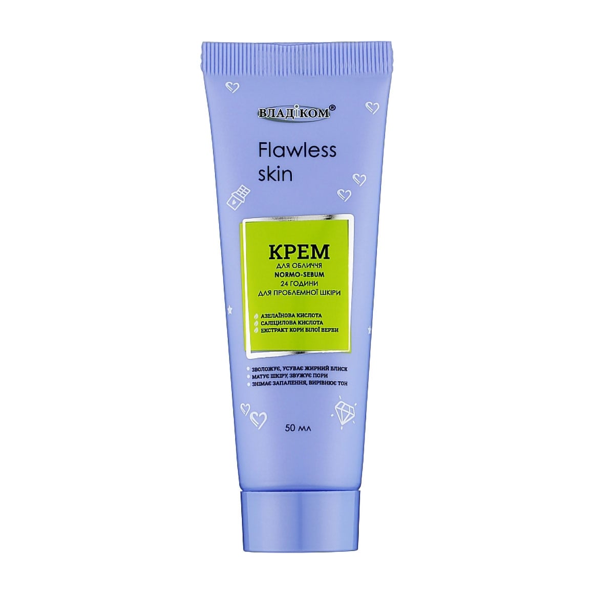 Крем для обличчя Владіком Flawless Skin Normo-Sebum для проблемної шкіри, 50 мл