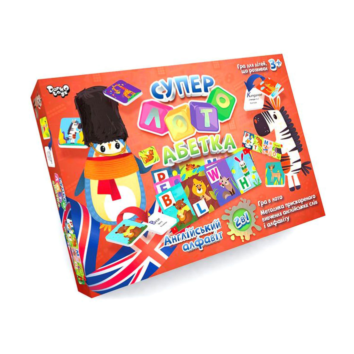 

Настільна гра Danko Toys Супер лото Абетка, українською та англійською мовами, від 3 років (G-SR-01-01U)