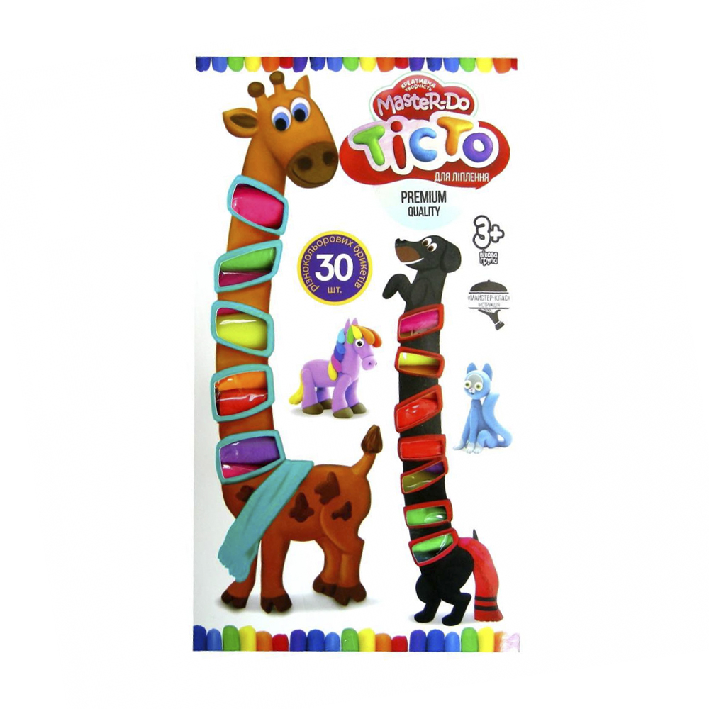 

Дитячий набір тіста для ліплення Danko Toys Master-Do 30 кольорів, від 3 років (TMD-19-01U)