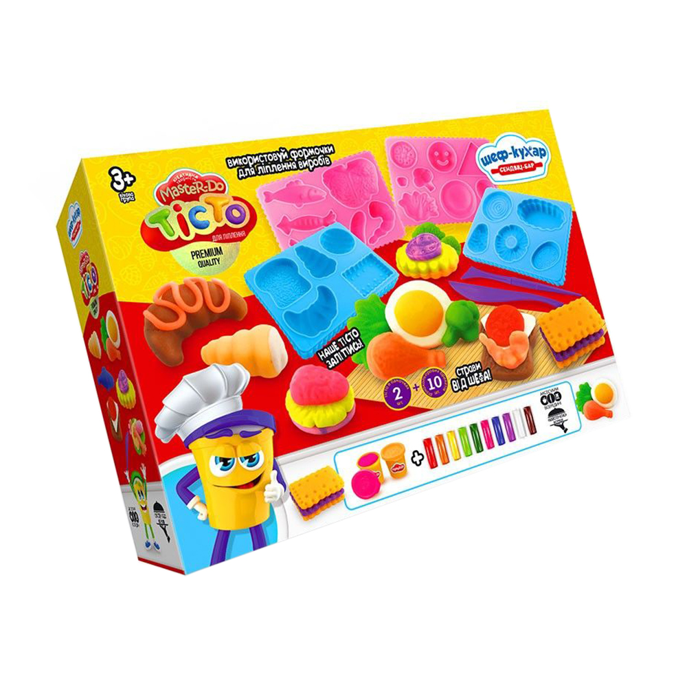

Набір тіста для ліплення Danko Toys Master Do Шеф-кухар Седвіч-бар, від 3 років (TMD-17-03U)