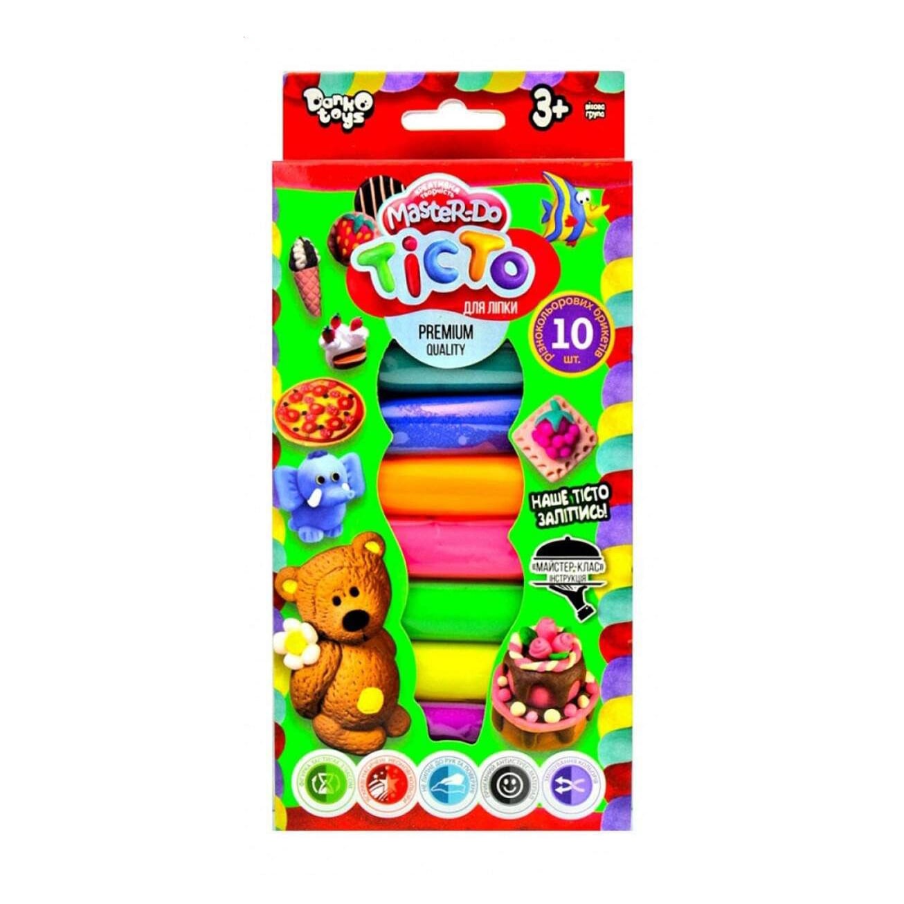 

Дитячий набір тіста для ліплення Danko Toys Master Do, від 3 років, 10 шт (TMD-02-02)