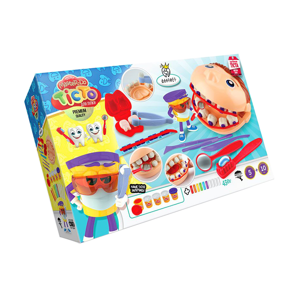 

Дитячий набір тіста для ліплення Danko Toys Master Do Дантист, від 3 років (TMD-12-01U)
