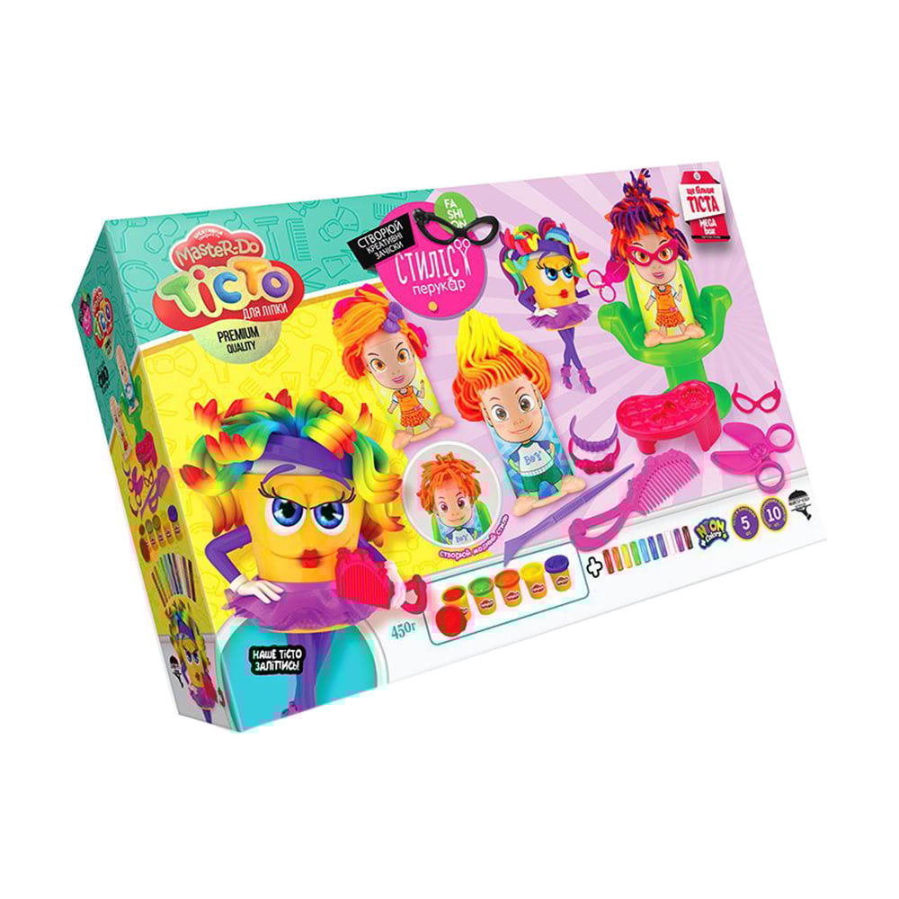 

Дитячий набір тіста для ліплення Danko Toys Master Do Стиліст-перукар, від 3 років (TMD-13-01U)