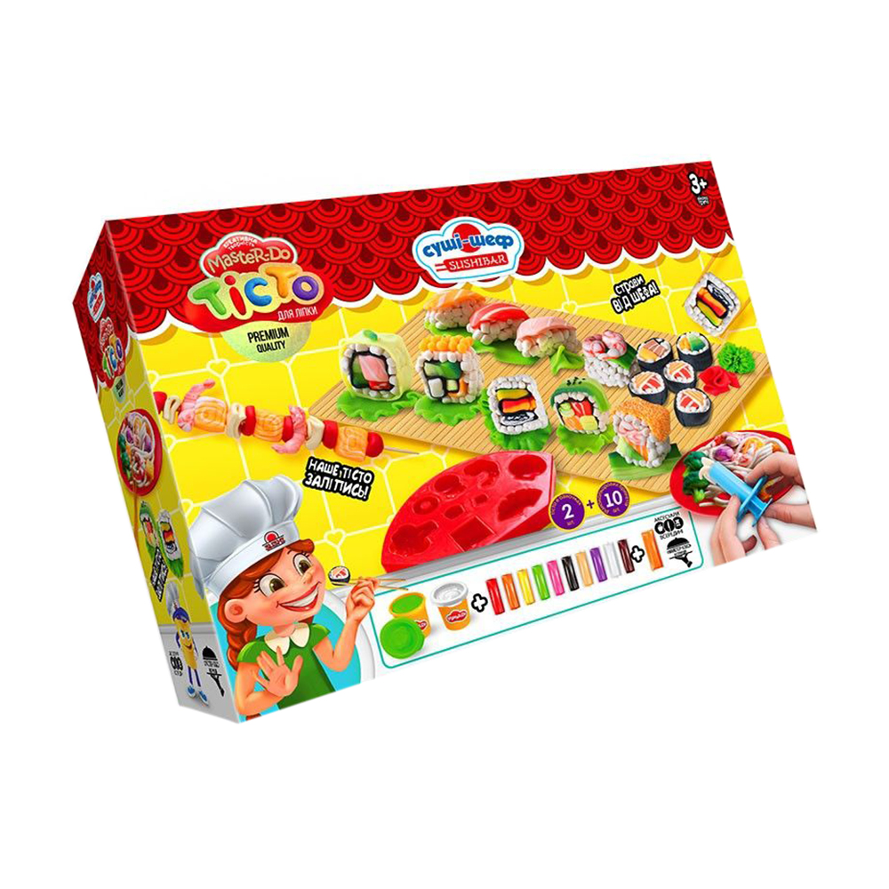 

Дитячий набір тіста для ліплення Danko Toys Master Do Суші-шеф Кулінарія, від 3 років (TMD-10-02U)