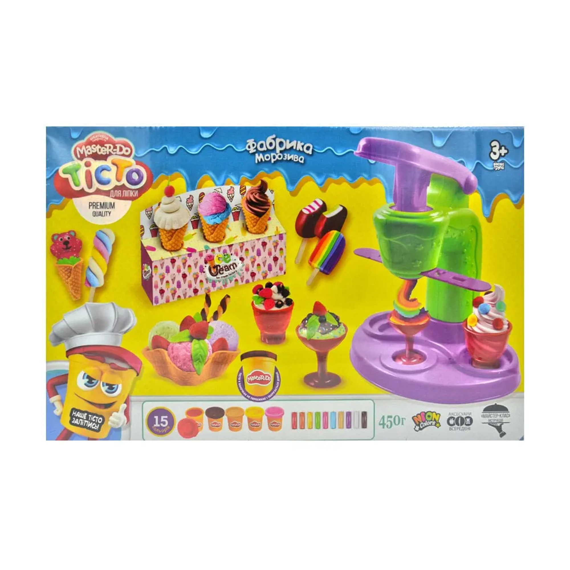 

Дитячий набір тіста для ліплення Danko Toys Master Do Фабрика морозива, від 3 років (TMD-06-01U)