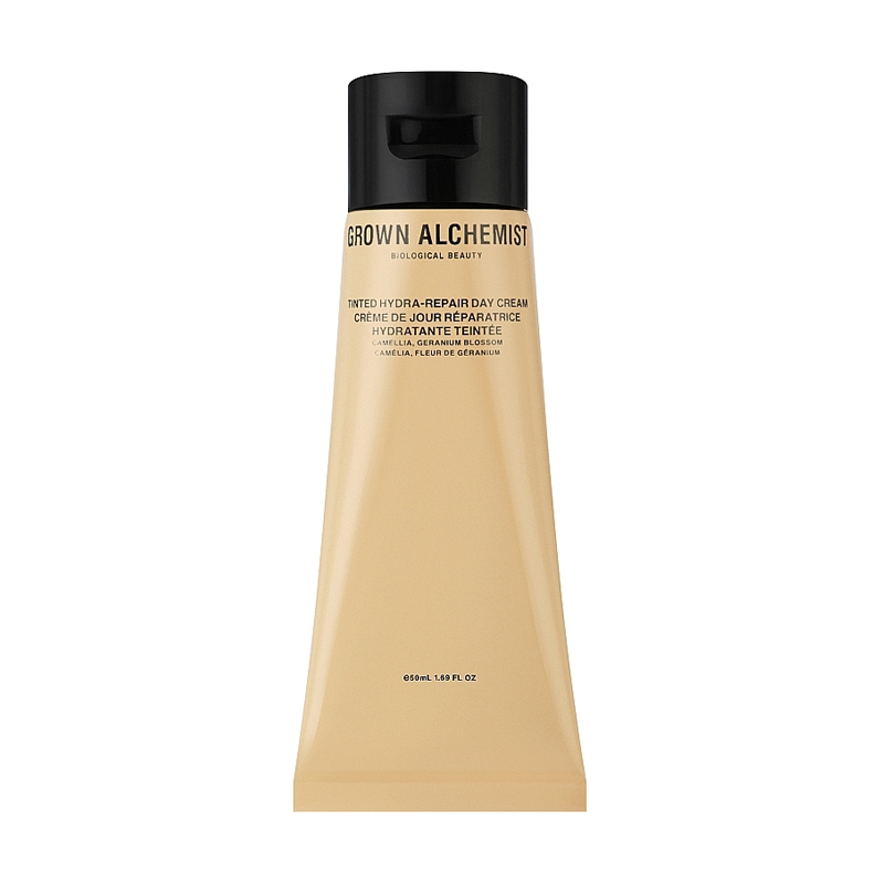 

Уцінка! Зволожувальний тонувальний денний крем для обличчя Grown Alchemist Tinted Hydra-Repair Day Cream з квітами камелії та герані, 50 мл