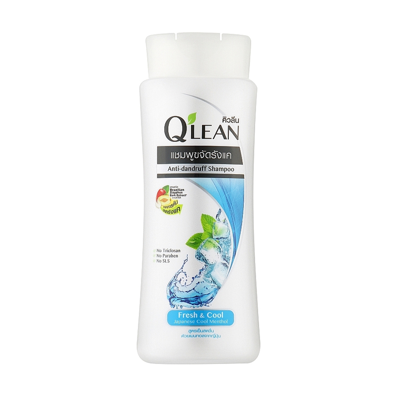 

Уцінка! Шампунь для волосся Qlean Anti-Dandruff Shampoo Fresh & Cool Свіжість та прохолода, проти лупи, 170 мл