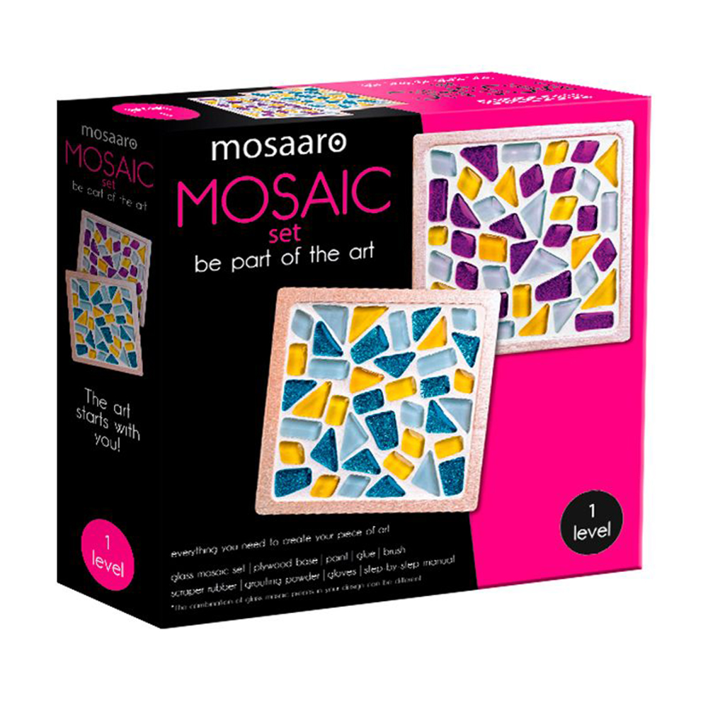 

Набір для створення скляної мозаїки Mosaaro Підставки для чашок (квадратні), 10*10 см (MA1002)