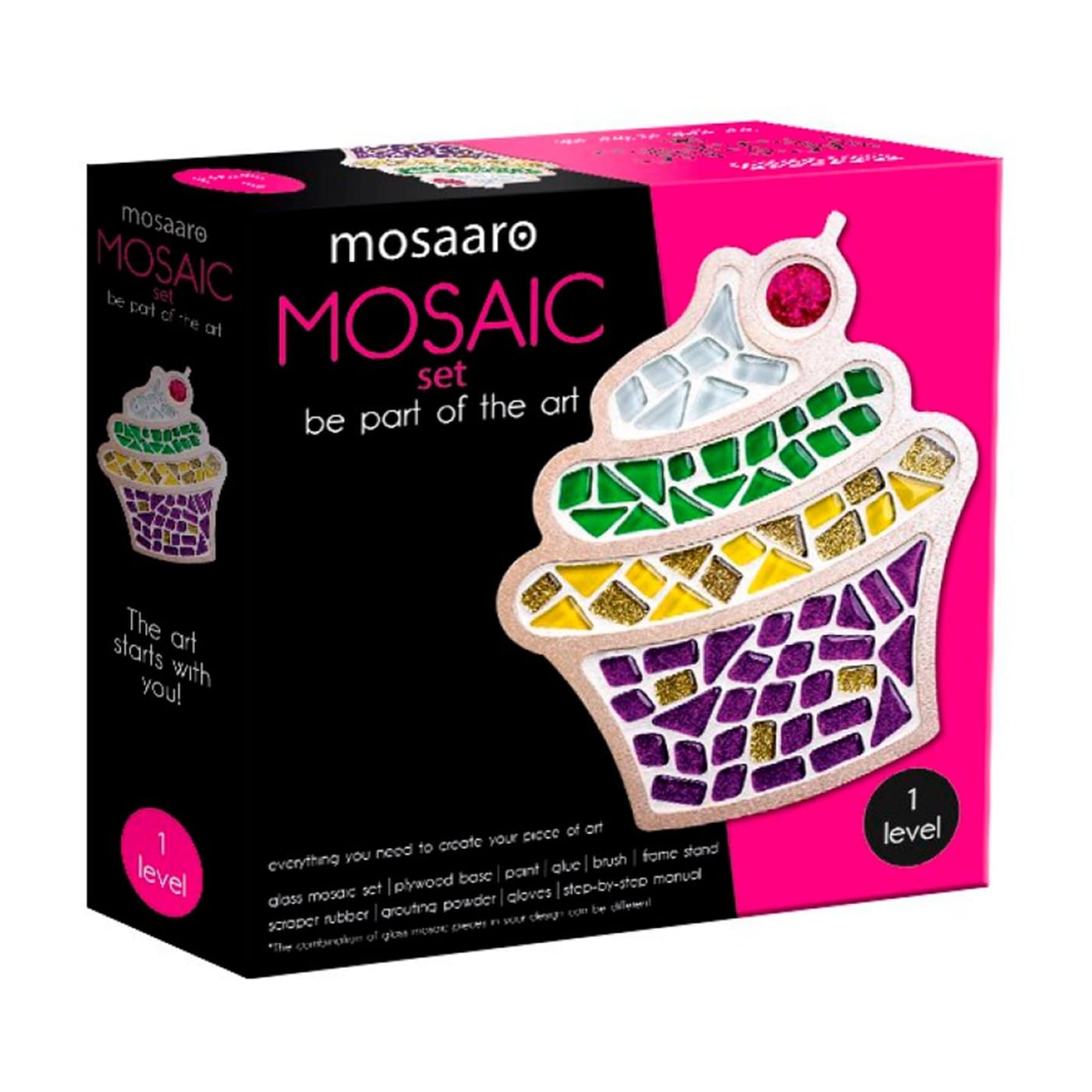 

Набір для створення скляної мозаїки Mosaaro Кекс, 16.5*18.8 см (MA1006)