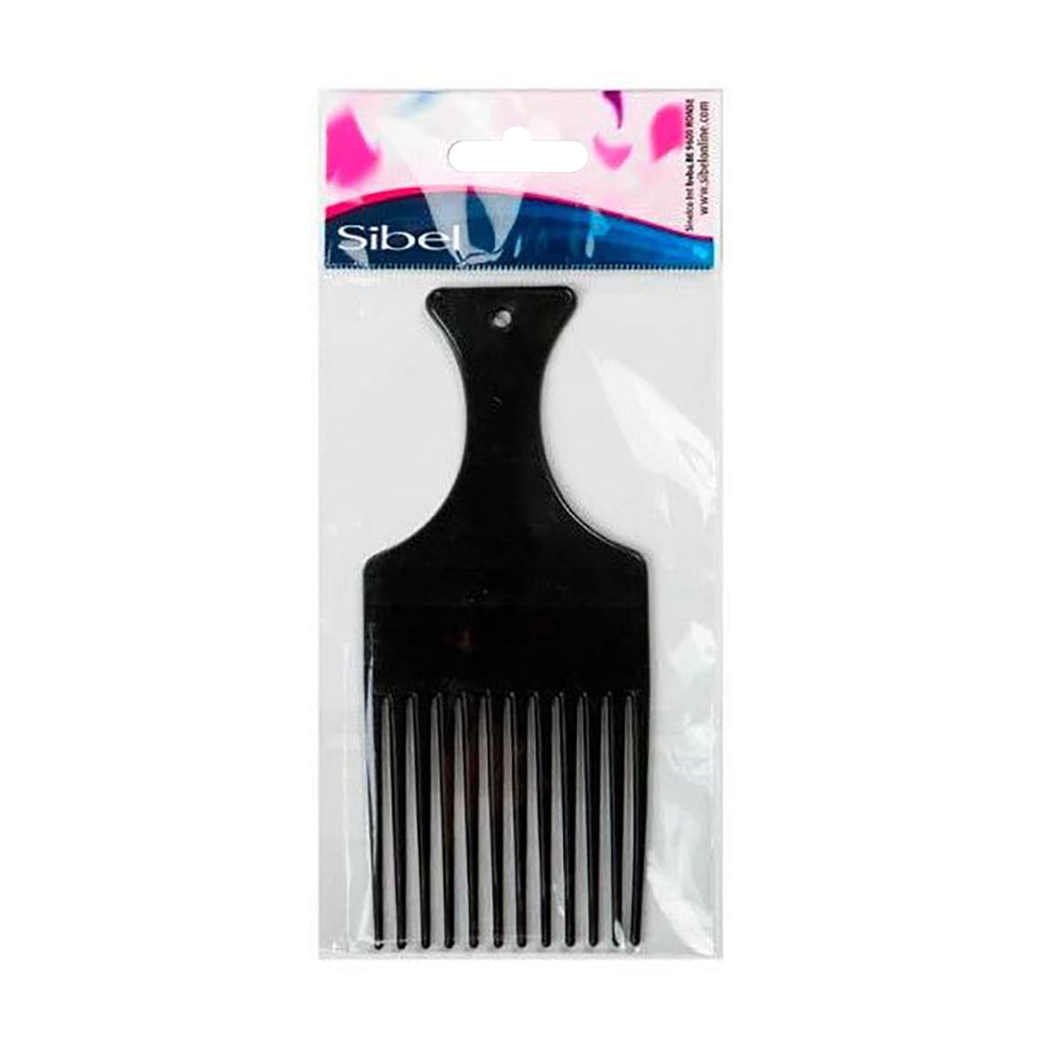 

Гребінець для волосся Sibel Afro Comb Sm чорний, 6*14.7 см, 1 шт