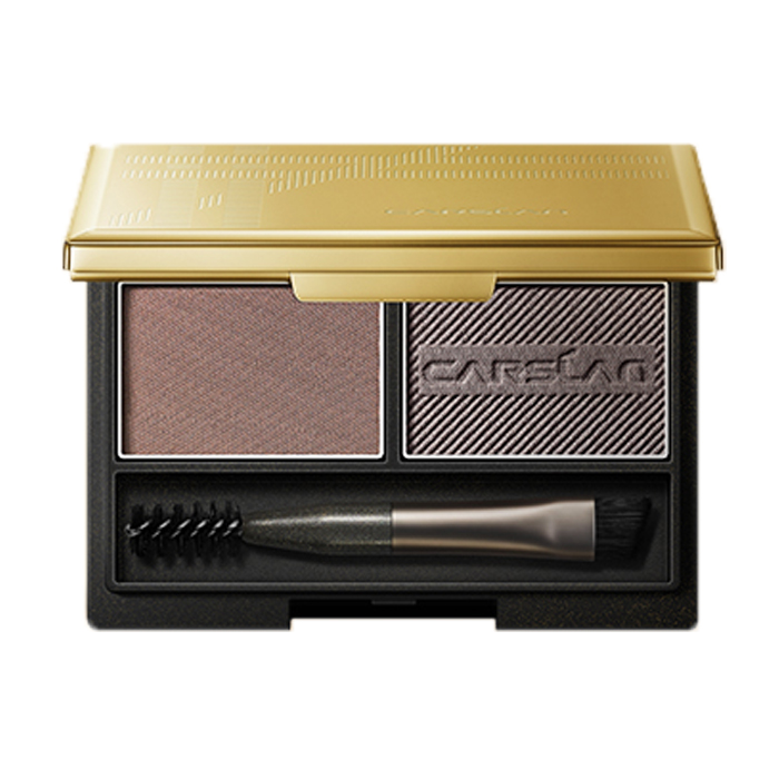 

Палетка для брів Carslan Dual Action Eyebrow Powder, зі щіточкою, 02 Gray Brown, 3 г