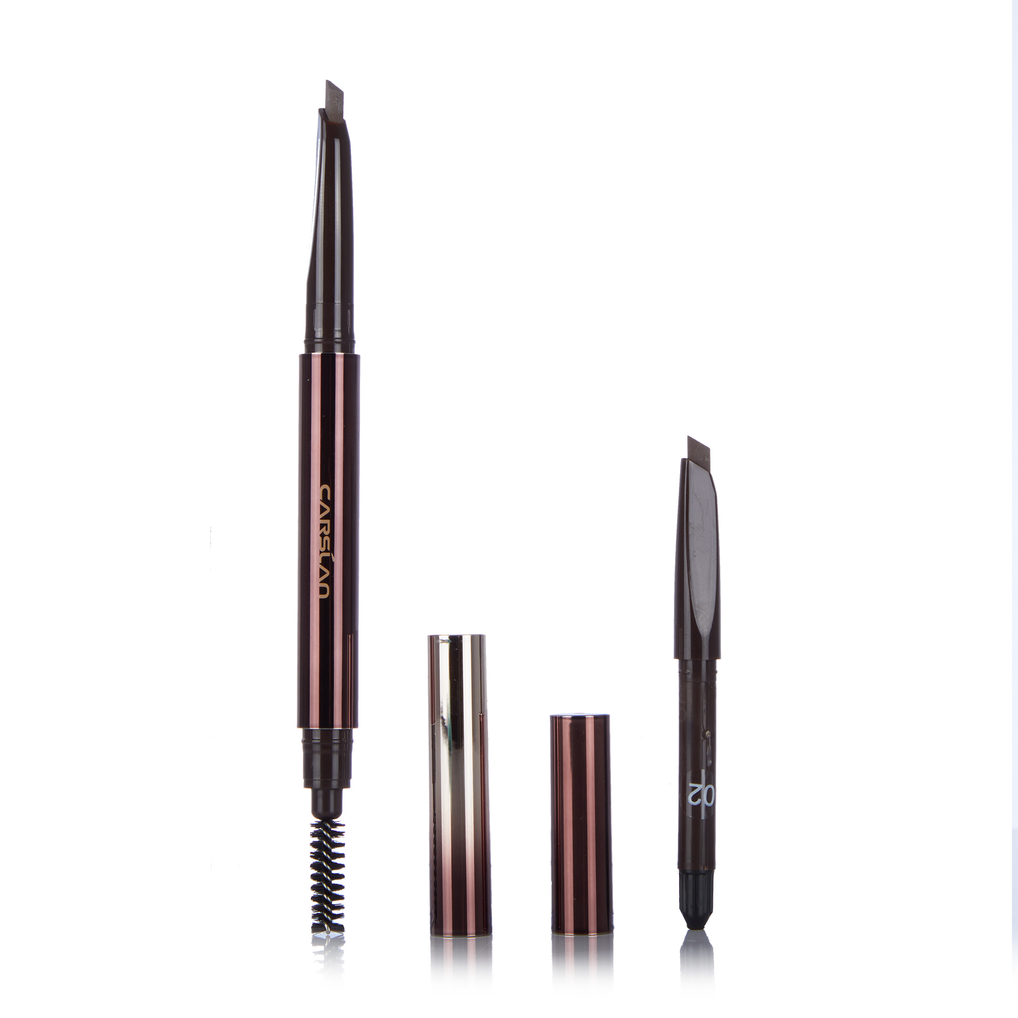 

Уцінка! Олівець для брів Carslan Triangle Eyebrow Pencil зі щіточкою, 02, 2*0.26 г