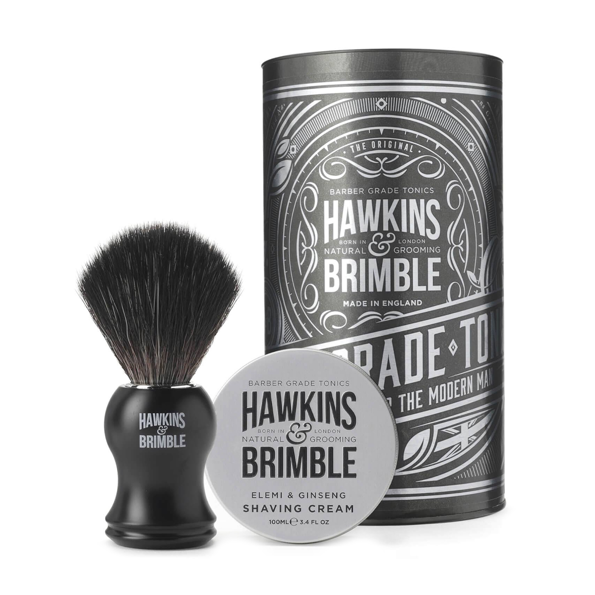 

Уцінка! Набір для гоління чоловічий Hawkins & Brimble Shaving Gift Set (крем для гоління, 100 мл + помазок)