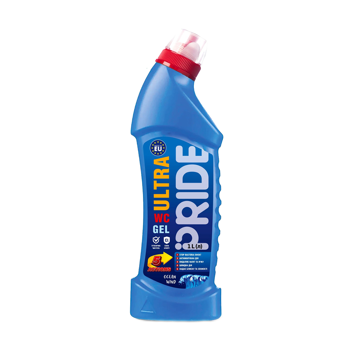 

Уцінка! Гель для чищення санвузлів Pride Ultra WC Gel Ocean Wind, 1 л