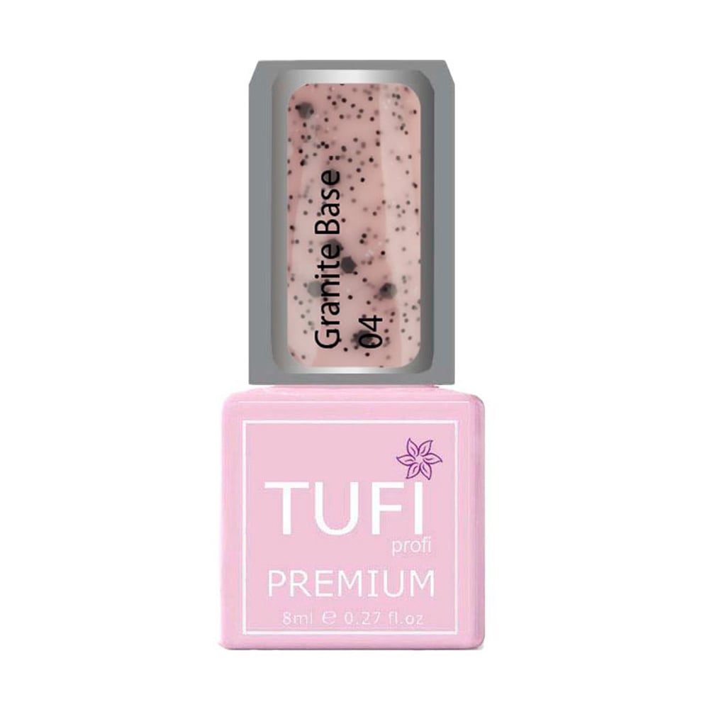 

База для гель-лаку Tufi profi Premium Granite Base 04 Пастельний рожевий, 8 мл