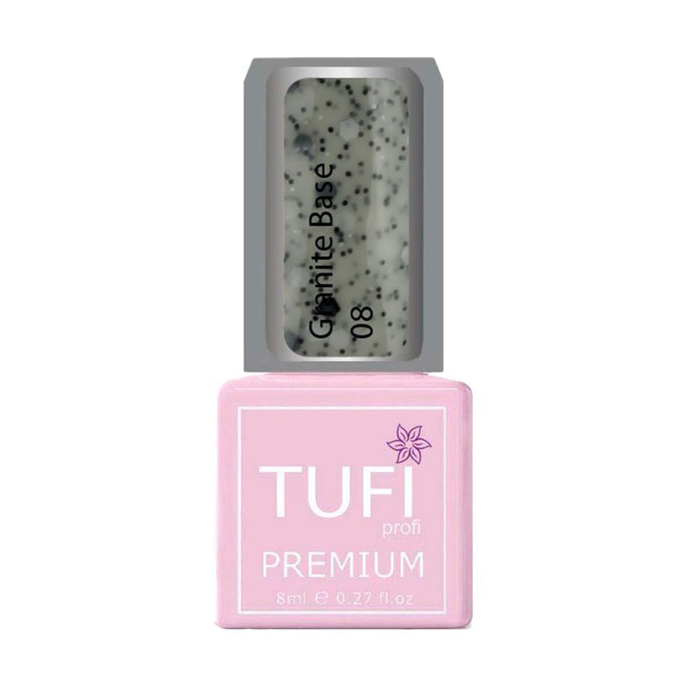 

База для гель-лаку Tufi profi Premium Granite Base 08 Пастельний молочний, 8 мл