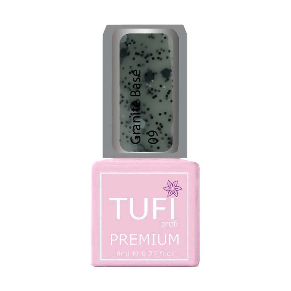 

База для гель-лаку Tufi profi Premium Granite Base 09 Пастельний зелений, 8 мл