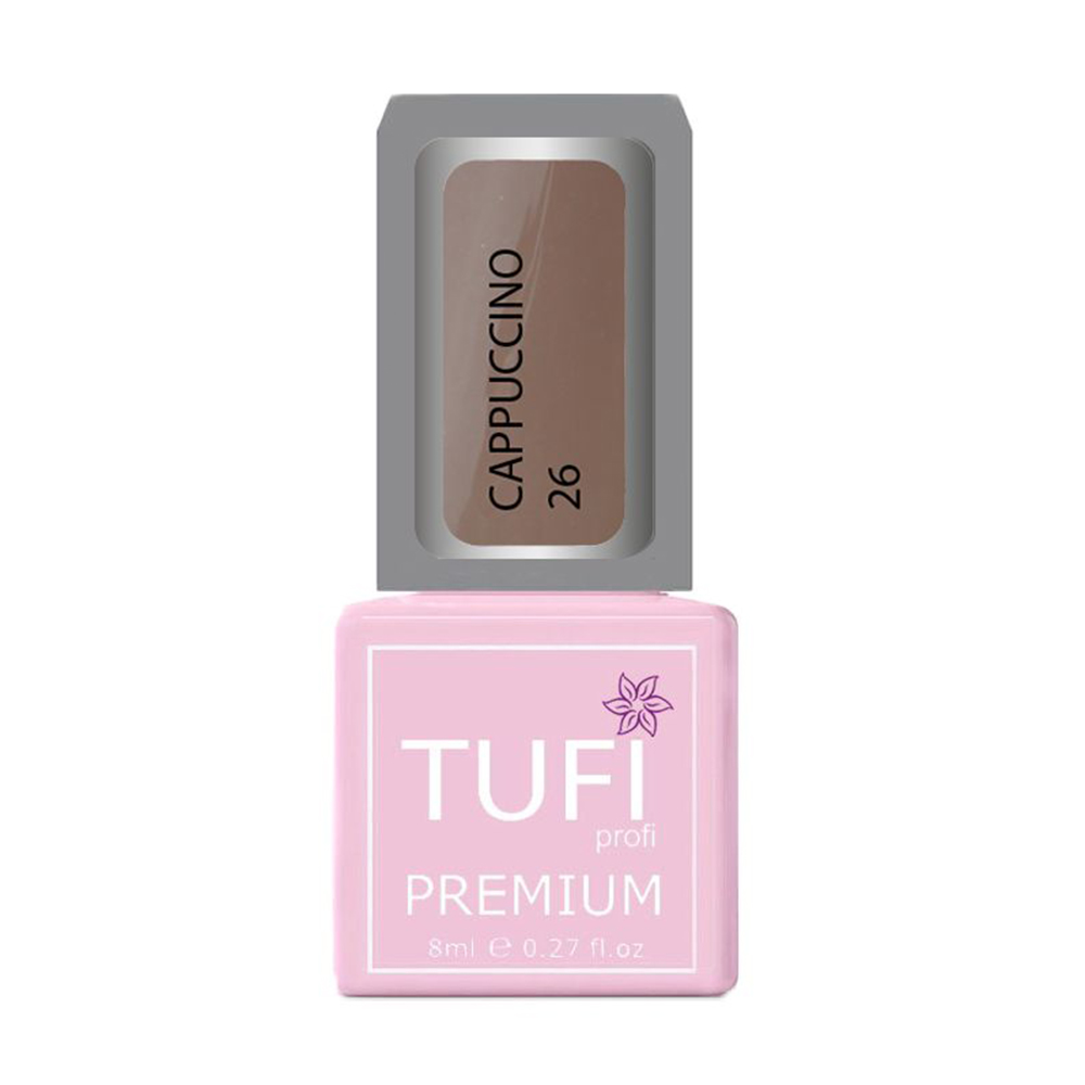 

Уцінка! Гель-лак для нігтів Tufi Profi Premium Cappuccino 26 Крем з блиском, 8 мл
