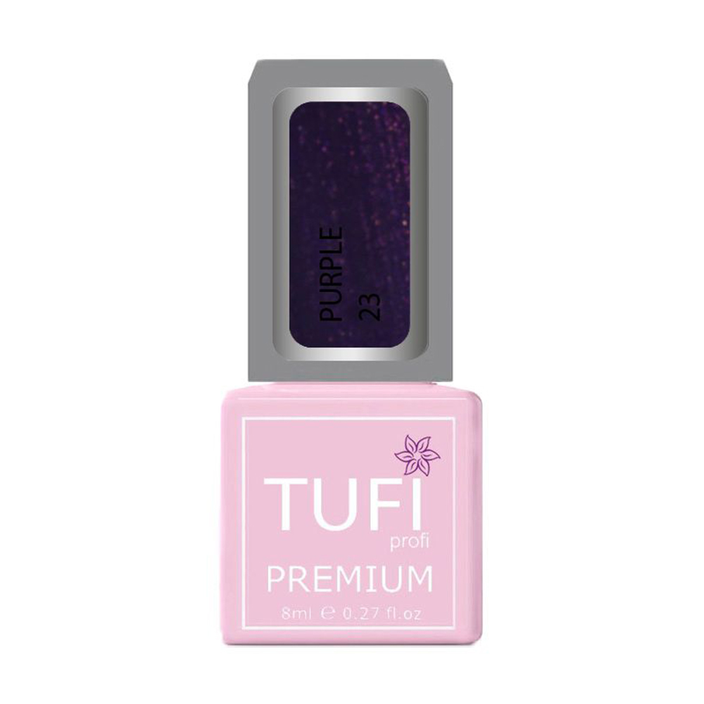 

Уцінка! Гель-лак для нігтів Tufi Profi Premium Purple 23 Фіолетовий вельвет, 8 мл