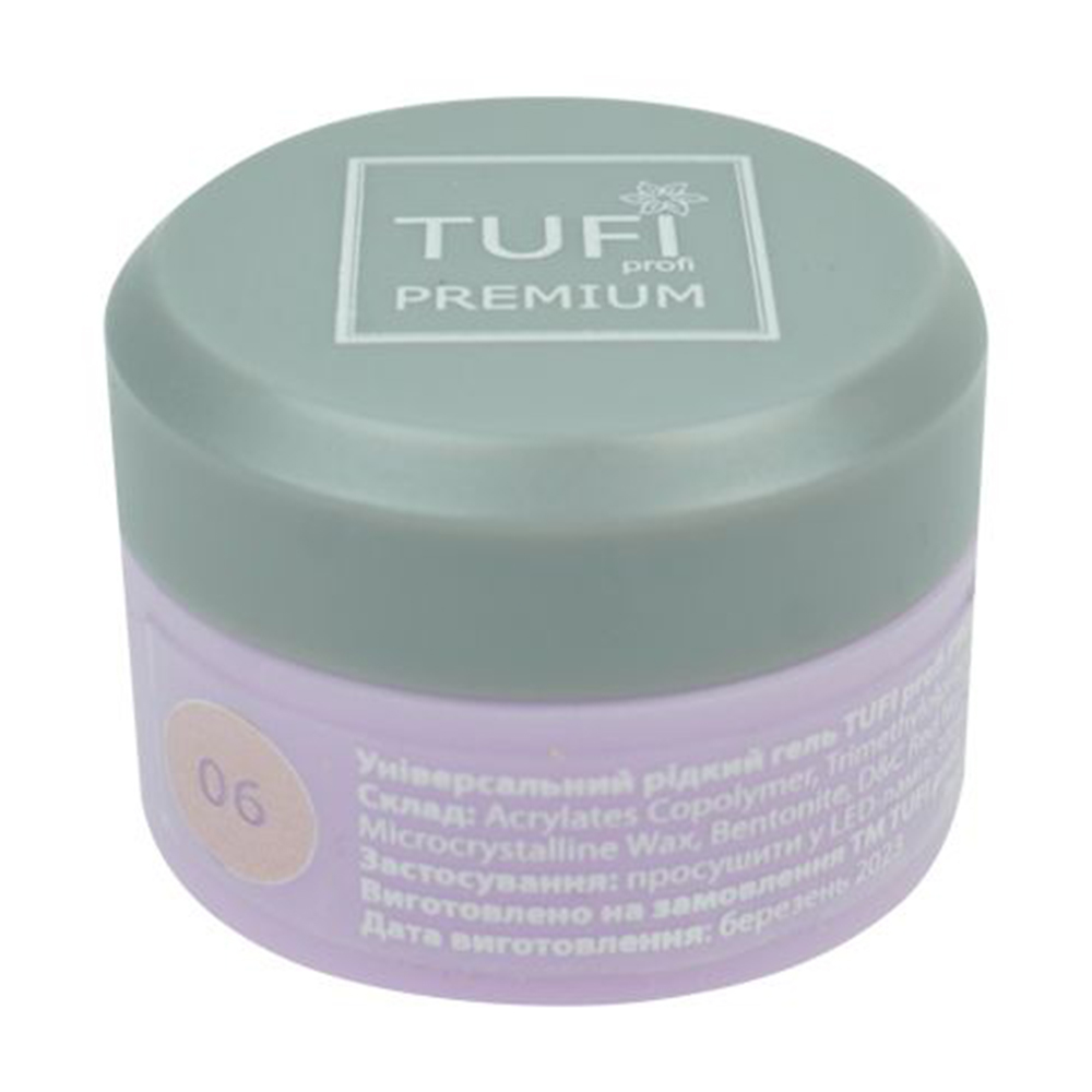 

Уцінка! Універсальний рідкий полігель для нігтів Tufi Profi Premium Smart Gel 06 Туман, 5 мл