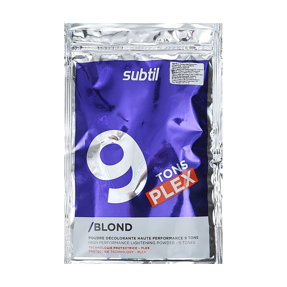 

Освітлювальна пудра для волосся Subtil Blond Plex до 9 тонів, 100 г