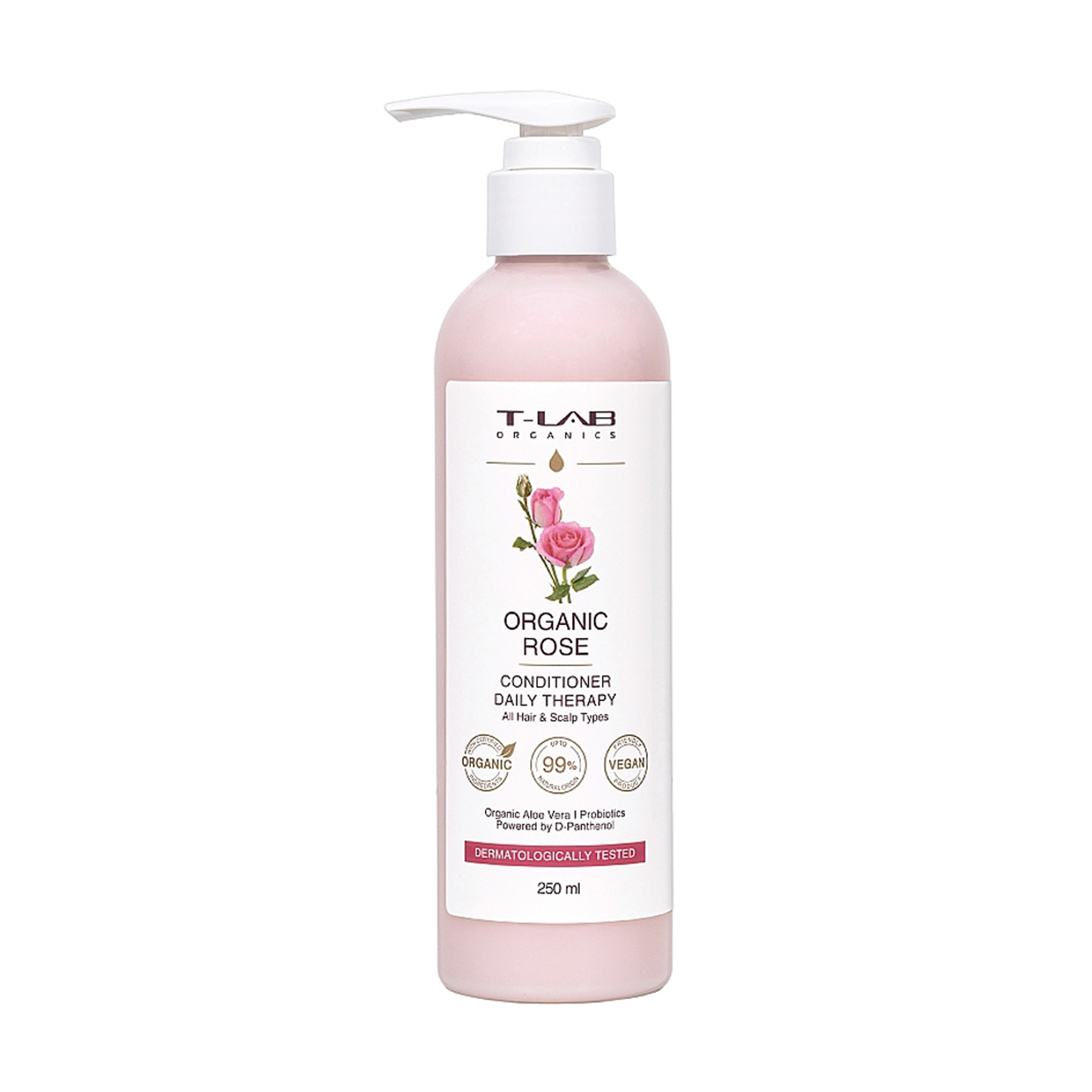 

Кондиціонер T-LAB Professional Organics Organic Rose Conditioner Daily Therapy для щоденного догляду за волоссям, 250 мл