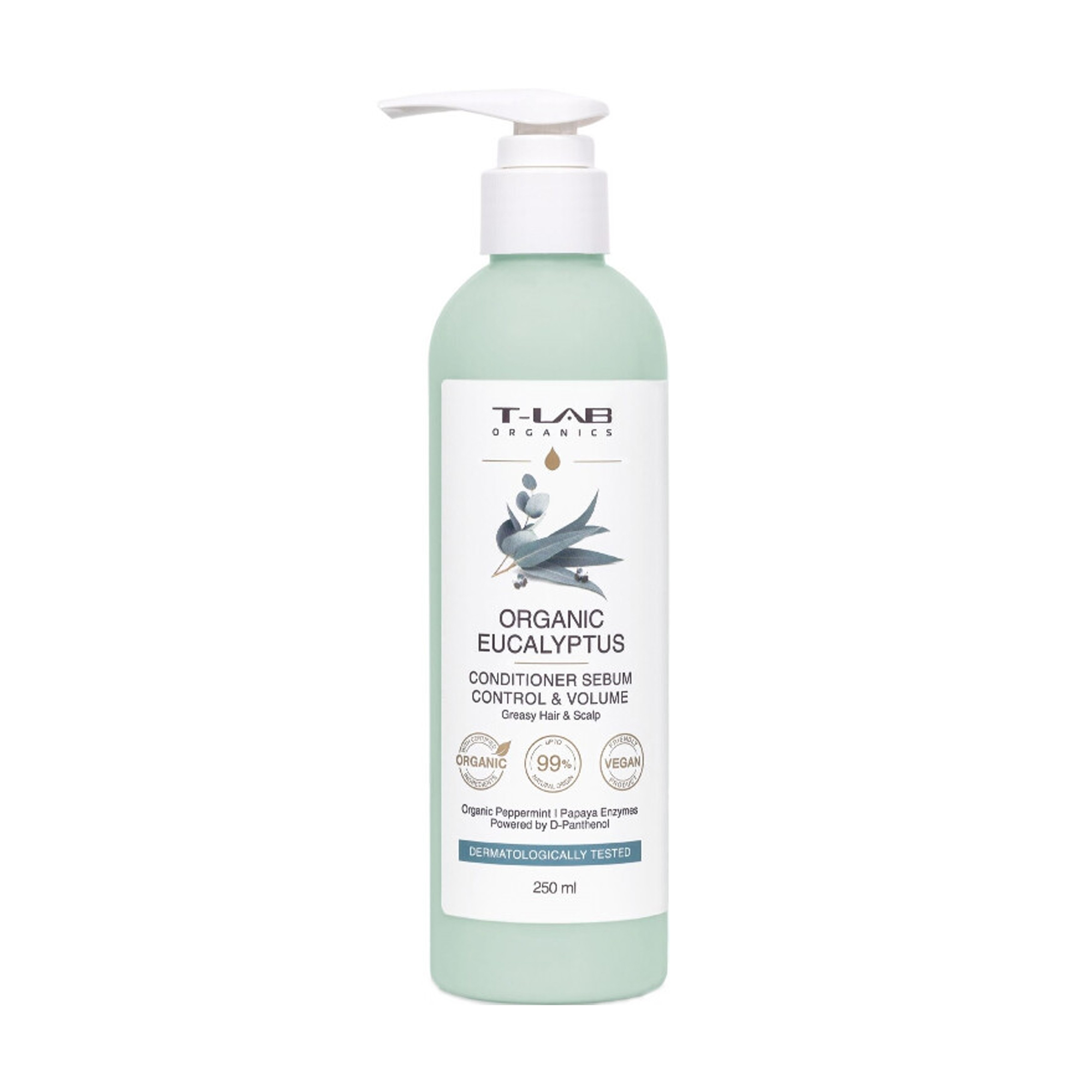 Кондиціонер T-LAB Professional Organics Organic Eucalyptus Conditioner Sebum Control & Volume для жирного волосся та шкіри голови, 250 мл