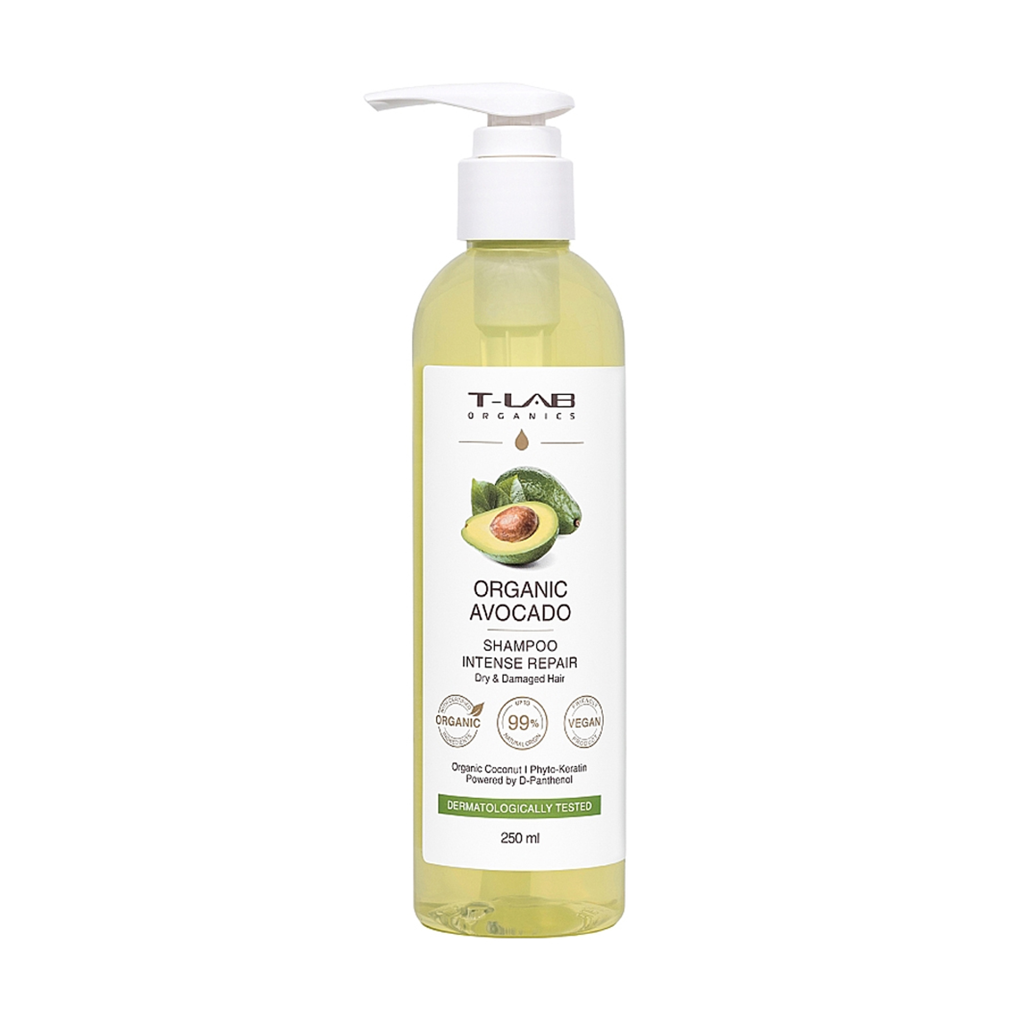 

Інтенсивний відновлювальний шампунь T-LAB Professional Organics Organic Avocado Shampoo Intense Repair для сухого та пошкодженого волосся, 250 мл