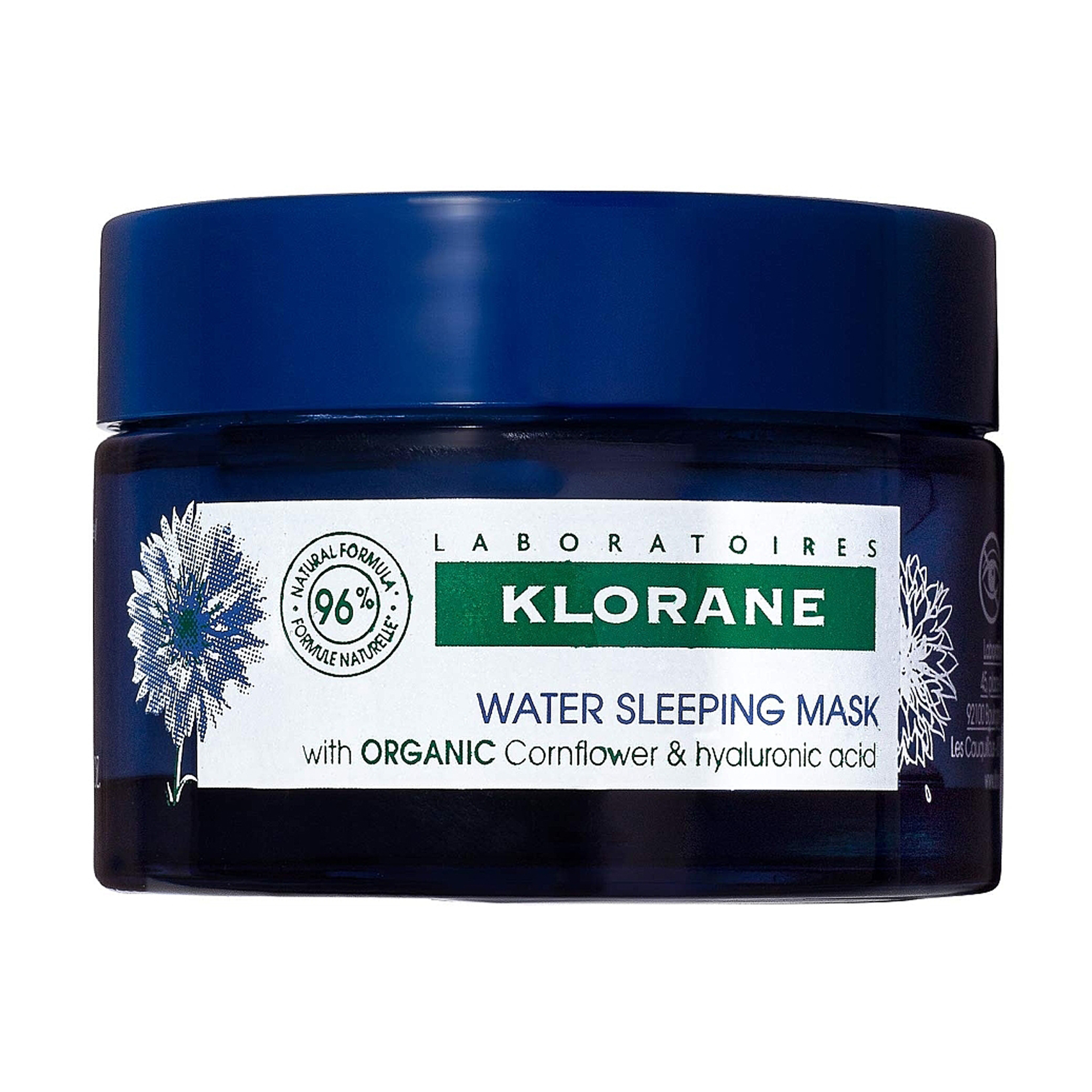 

Нічна зволожувальна маска для обличчя Klorane Water Sleeping Mask з екстрактом волошки, 50 мл