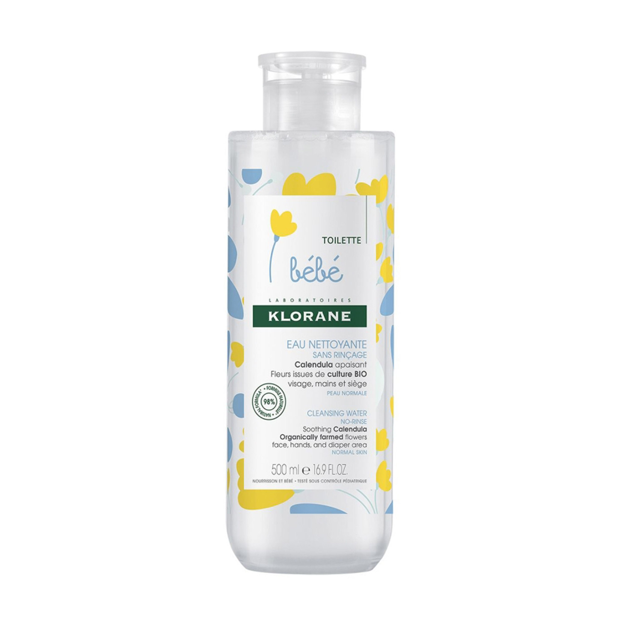 

Очищувальна вода Klorane Bebe No-Rinse Cleansing Water для дитячої шкіри, 500 мл