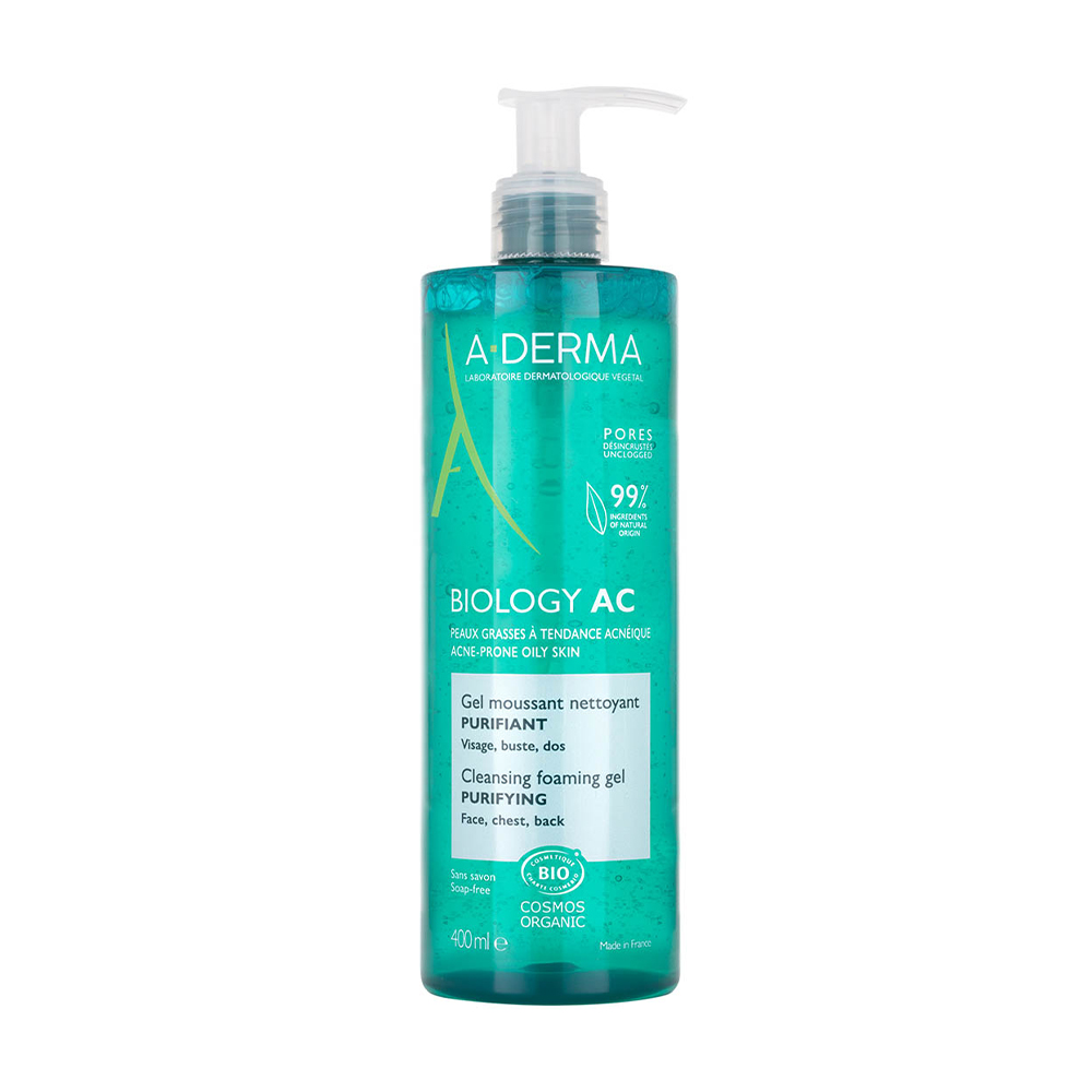 

Уцінка! Гель-пінка для вмивання A-Derma Biology AC Purifying Cleansing Foaming Gel, 400 мл