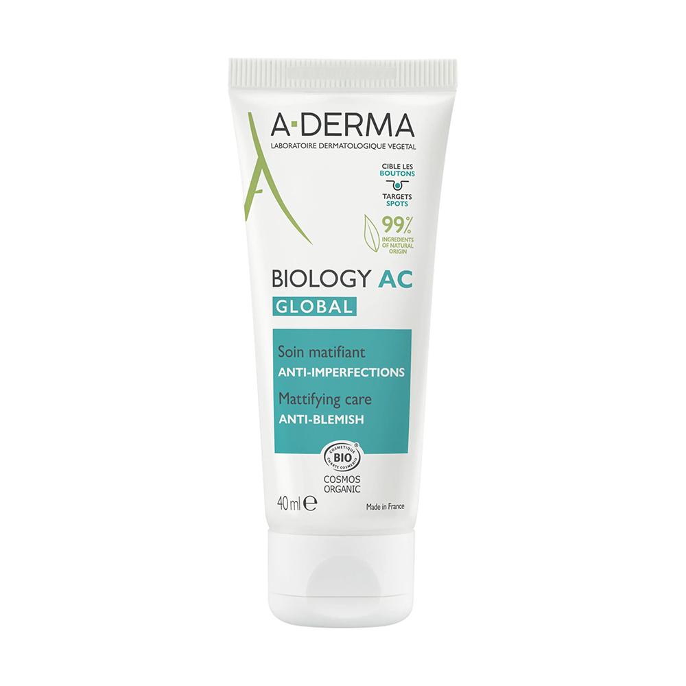 

Крем A-Derma Biology AC Global Mattifying Care Anti-Blemish для проблемної шкіри обличчя, 40 мл