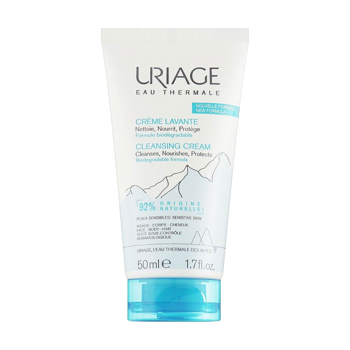 

Очищувальний пінний крем для обличчя та тіла Uriage Cleansing Cream з термальною водою, 50 мл