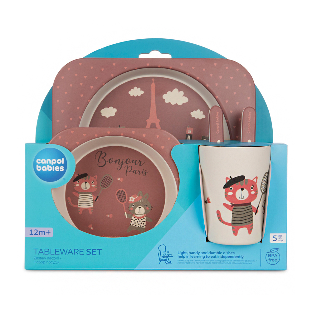 

Набір дитячого посуду Canpol Babies Bonjour Paris червоний, 5 предметів (9/227_red)